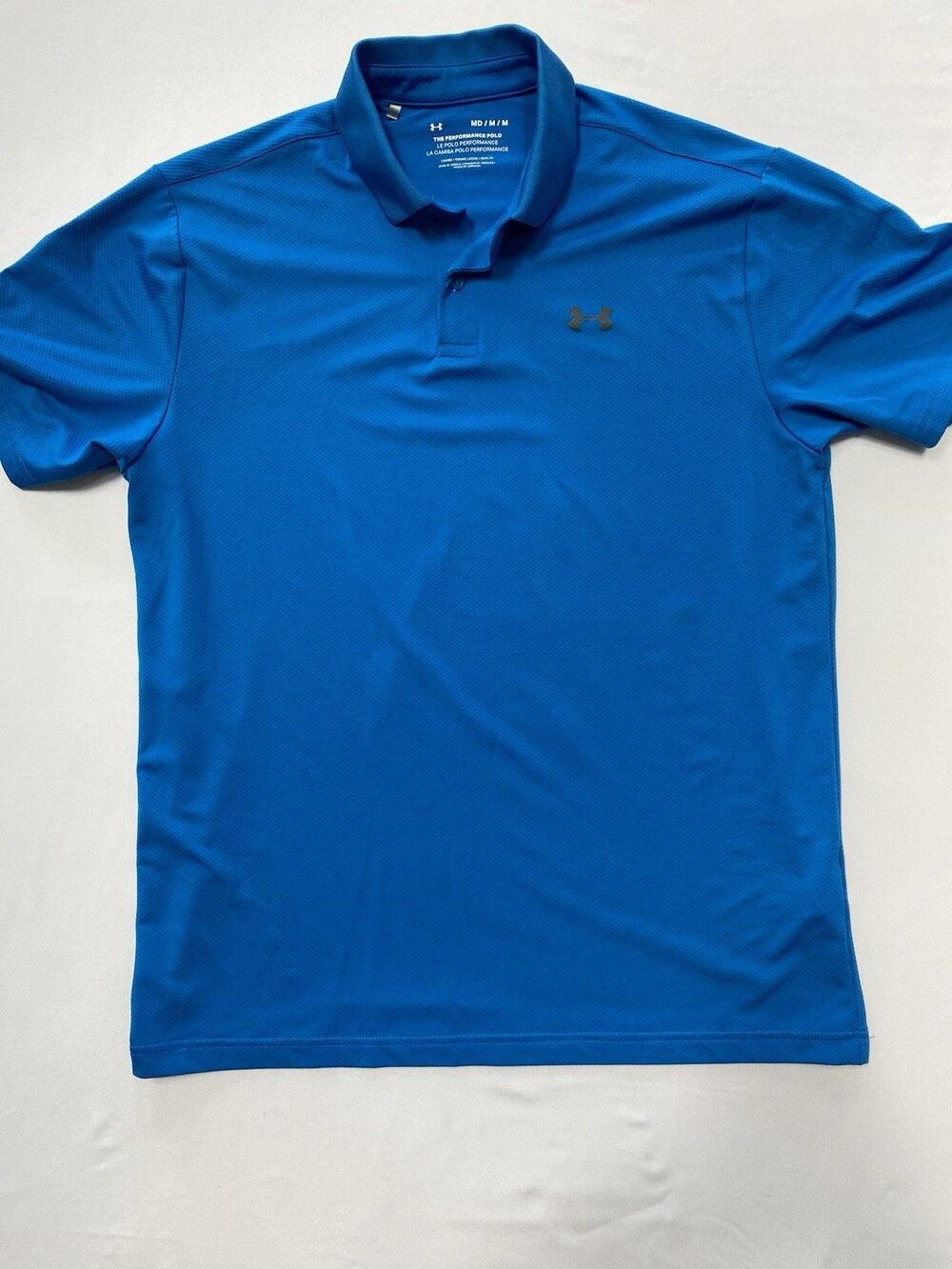 Under Armour The Performance Polo Short Sleeve Blue Size Medium Athletic Golf